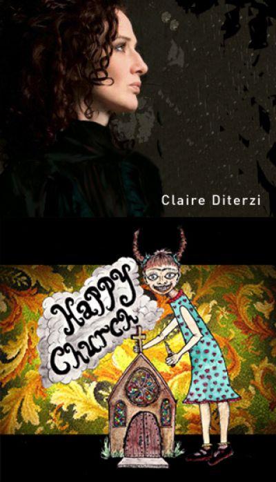un portrait de Claire Diterzi et la pochette du dernier album de Happy Church